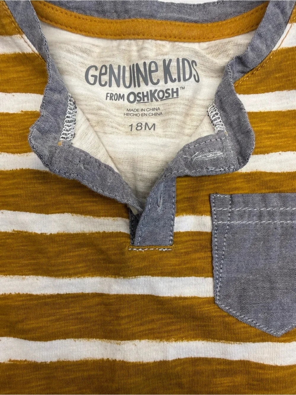 OshKosh 18M Short Overalls 3-Piece Outfit Bundle